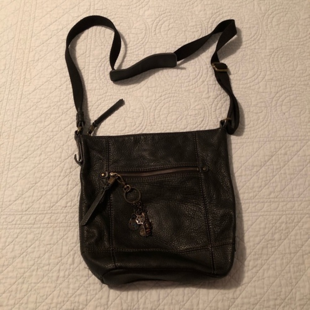 The Sak Sequoia crossbody hobo bag purse. Black.